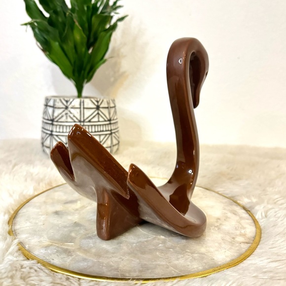 Vintage Ceramic Swan - Brown - Picture 4 of 6
